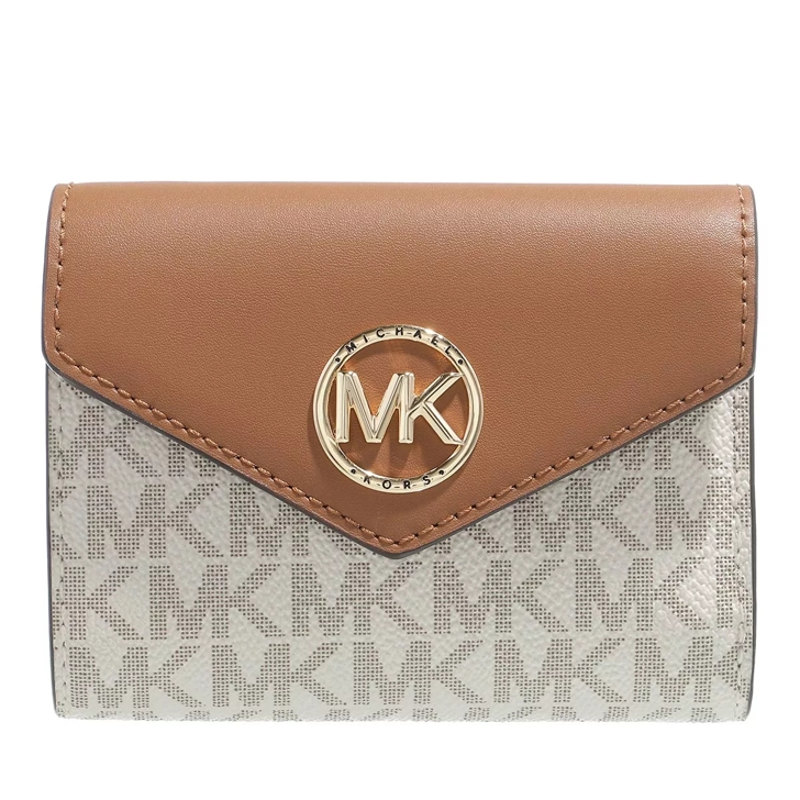 Michael Kors Greenwich Medium Trifold Vanilla Acrn Bi Fold Wallet