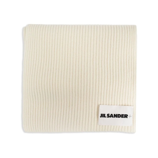 Jil Sander Leichter Schal White Logo Scarf White