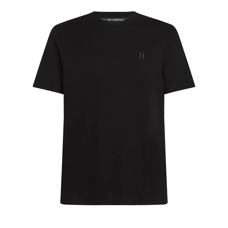 Karl Lagerfeld T-Shirt MONOGRAM T-SHIRT AUS WOLLMISCHUNG schwarz