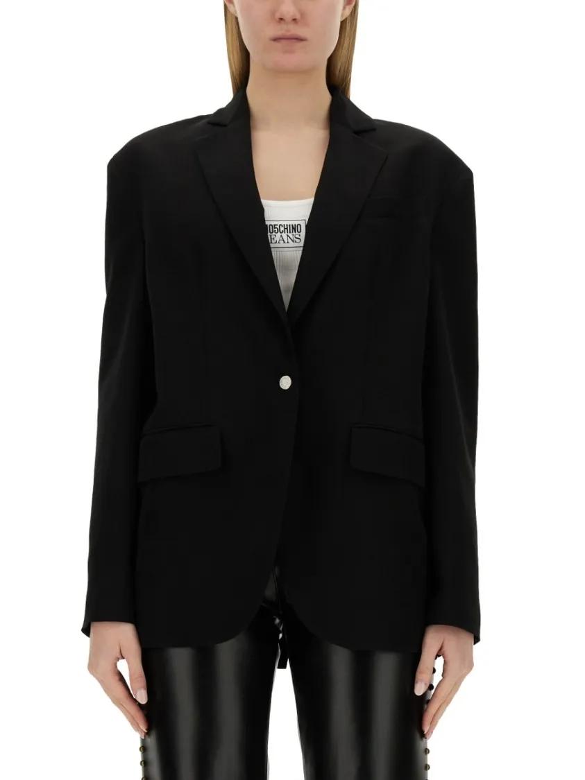 Thumbnail - Moschino - Single-Breasted Jacket - Größe 42 - schwarz