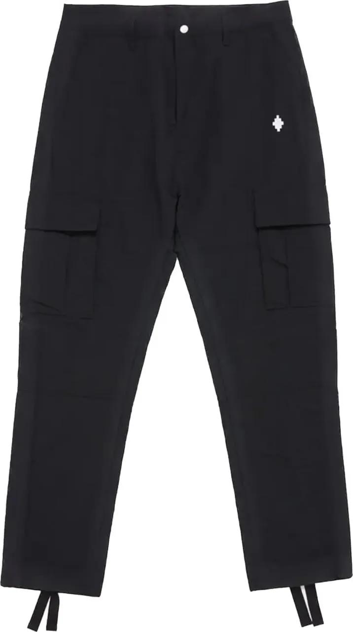 Thumbnail - Marcelo Burlon - Cross Nylon Cargo Pants Black White - Größe L - schwarz