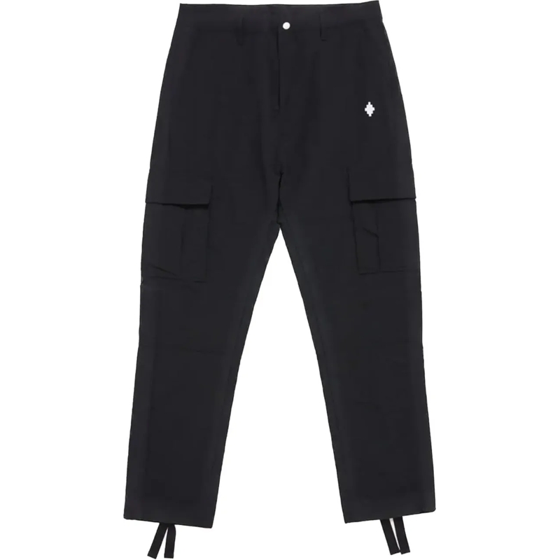 Marcelo Burlon Casual broeken Cross Nylon Cargo Pants Black White schwarz