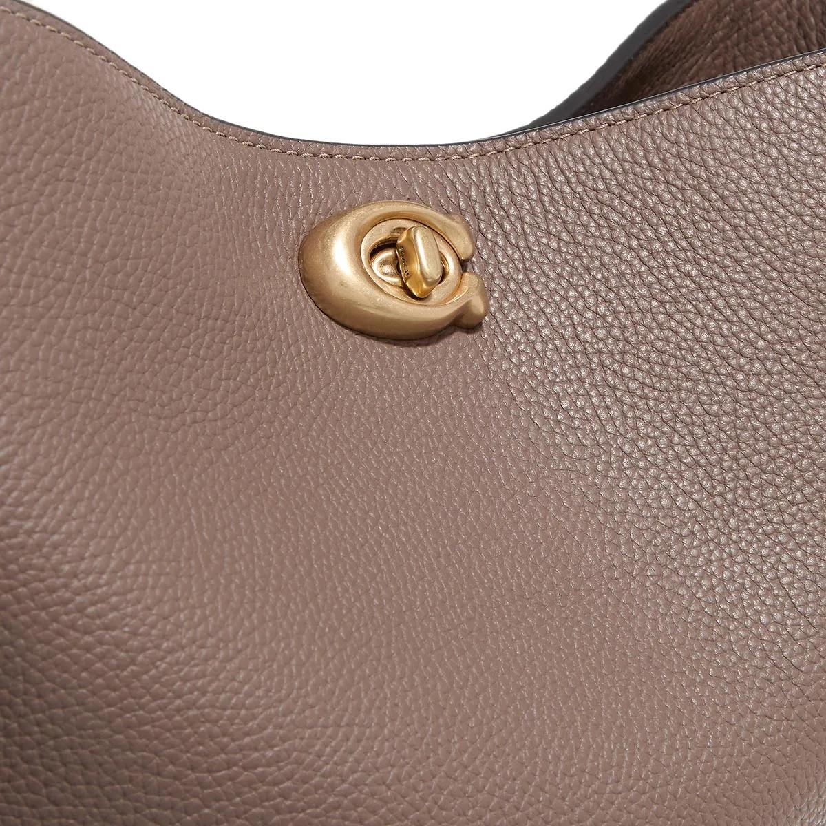 Coach Shoppers Polished Pebble Soft Willow B in bruin