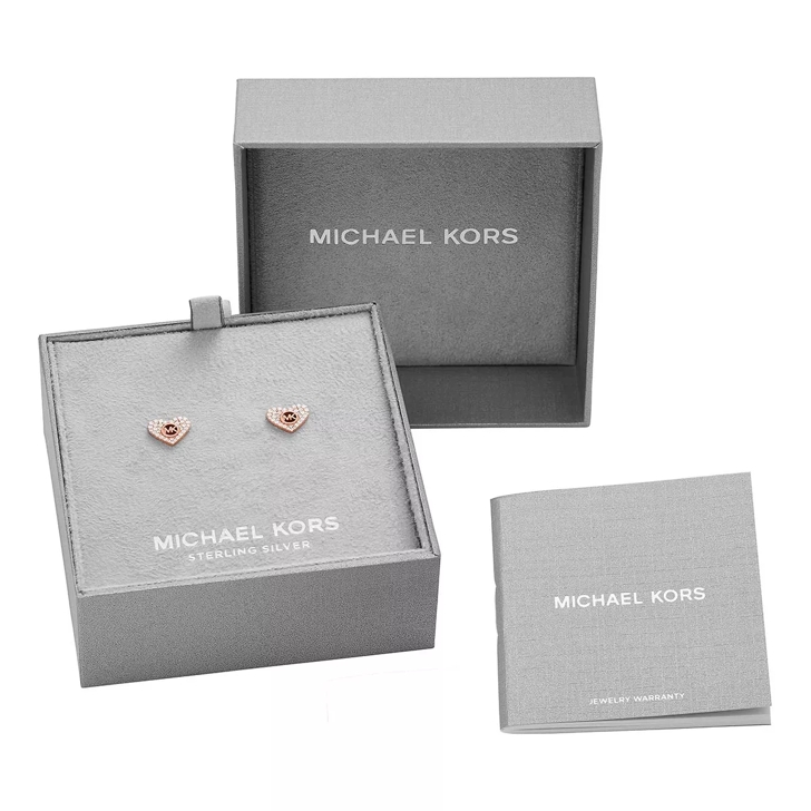Michael kors rose gold hotsell heart stud earrings