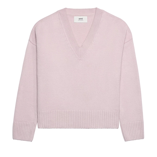 AMI Paris WOOL CASHMERE Sweater 679 powder pink Pull