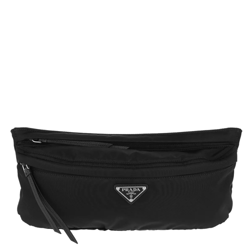 Prada Fabric and Leather Belt Bag Black Gürteltasche
