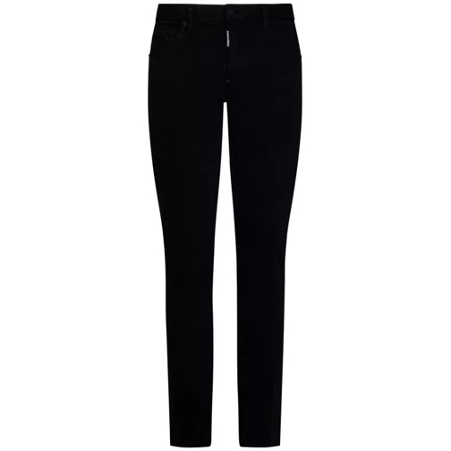 Dsquared2 Garment-Dyed Black Stretch Cotton Denim Jeans Black Jeans