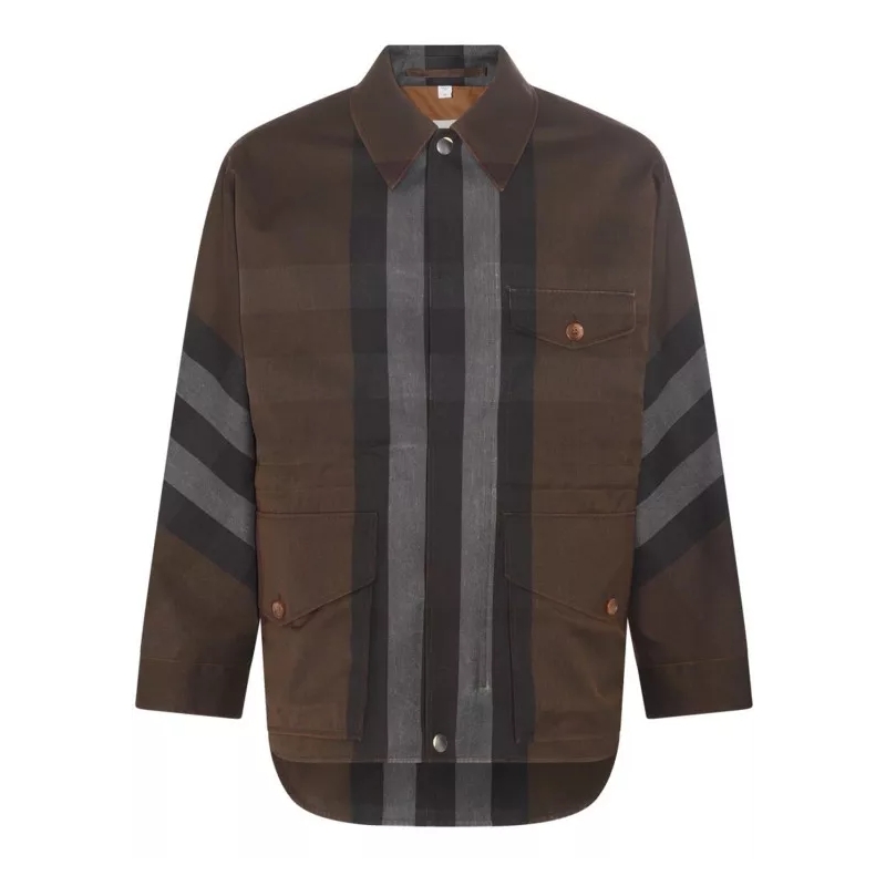 Burberry  Brown Twill Jacket Brown
