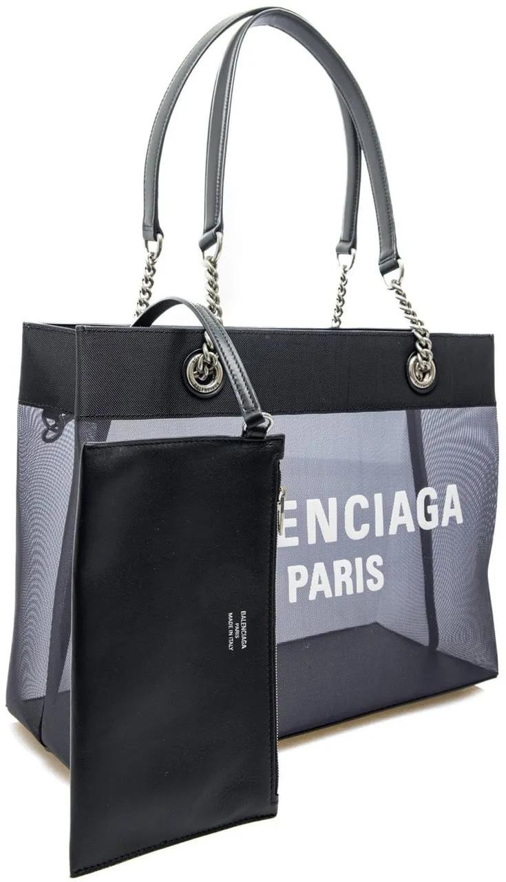 Balenciaga Stijlvolle Shopper Tas met Leren Details Black Dames
