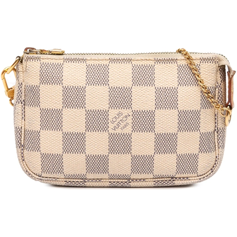 Louis Vuitton Fourre-tout Damier Azur Mini Pochette Accessoires weiß