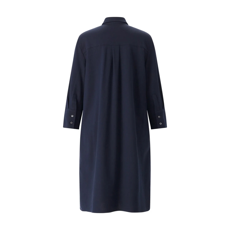 CIRCOLO 1901 Maxi-jurk Blusenkleid in Midi-Länge blau(Image 2)