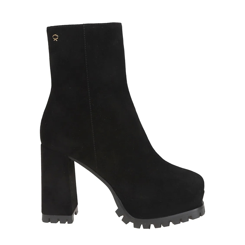 Gianvito Rossi Bottes Suede Harlem Ankle Boot Black