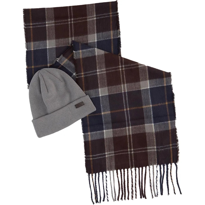 Barbour Wollschal Scarfs Midnight Oak braun