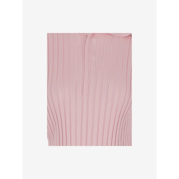 Tシャツ・カットソー Jil Sander Ruffle Flounce Polo Shirt In Viscose Blend Jil Sander Ruffle Flounce Polo Shirt In Viscose Blend Pink