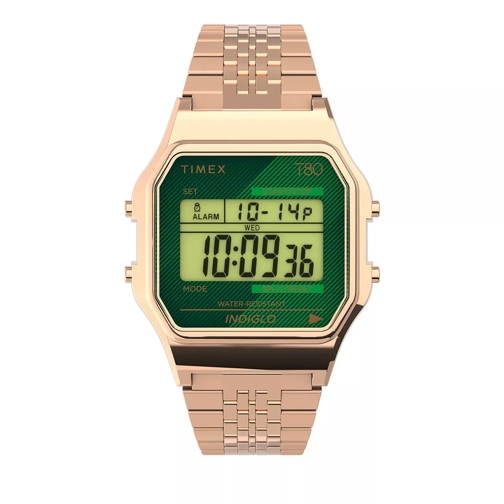 Timex Timex T80 Stainless Steel Watch Rose Gold Digitaal Horloge