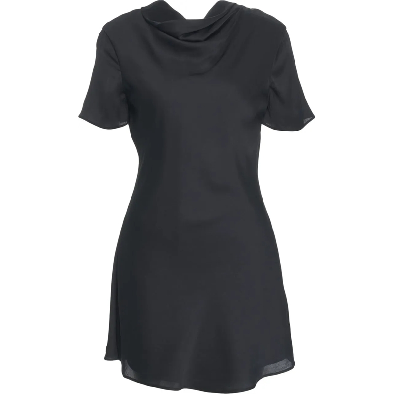 Staud Minikleid Silk mini dress 'Iris' schwarz