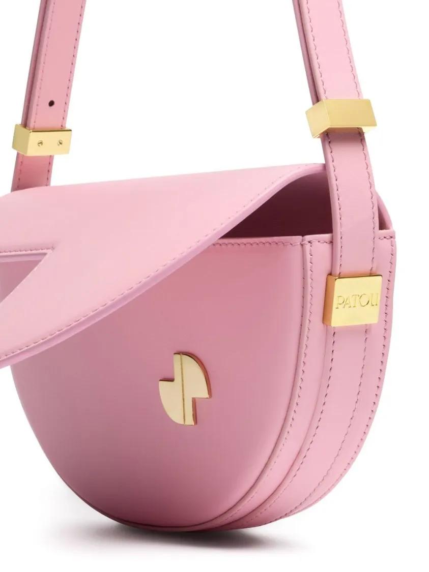 Patou Crossbody bags Flamingo Pink Foldover Top Bag With Adjustable Str in roze