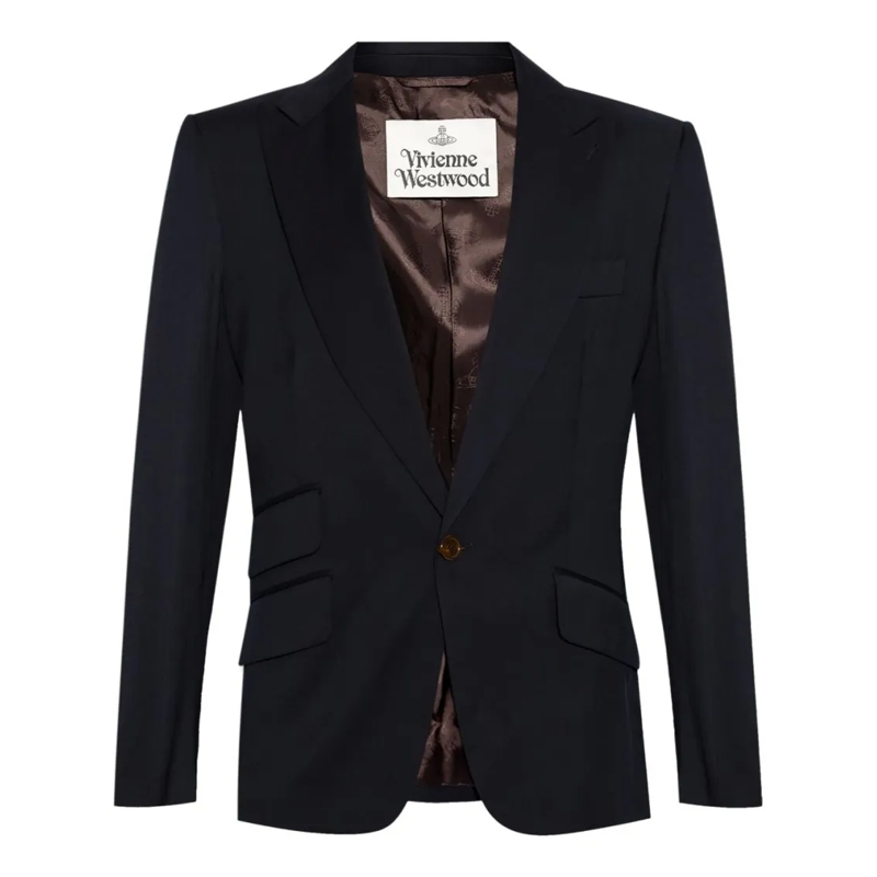 Vivienne Westwood Blazer Navy Virgin Wool Tailored Jacket Black