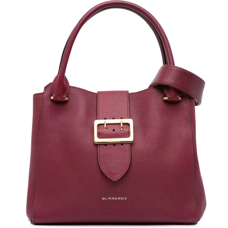 Burberry Schultertasche Medium Grained Calfskin Buckle Tote rot