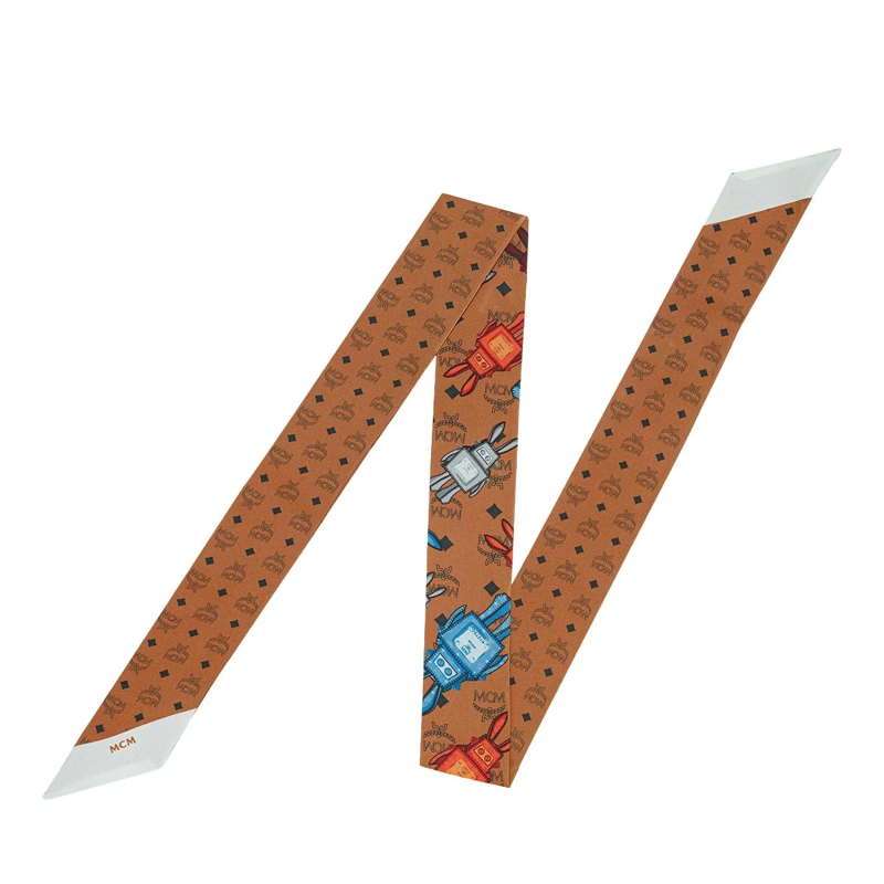 MCM Halstuch Mcm Col Silk Petite Scarf 120*5 Co Cognac