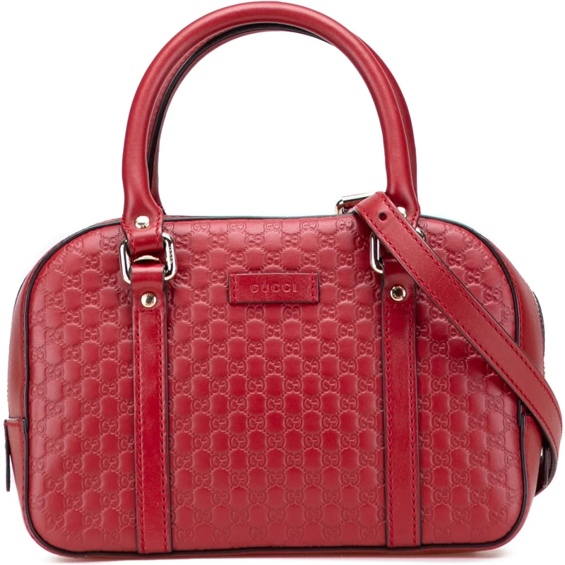 Gucci Sac à bandoulière Small Microguccissima Bree Satchel rot