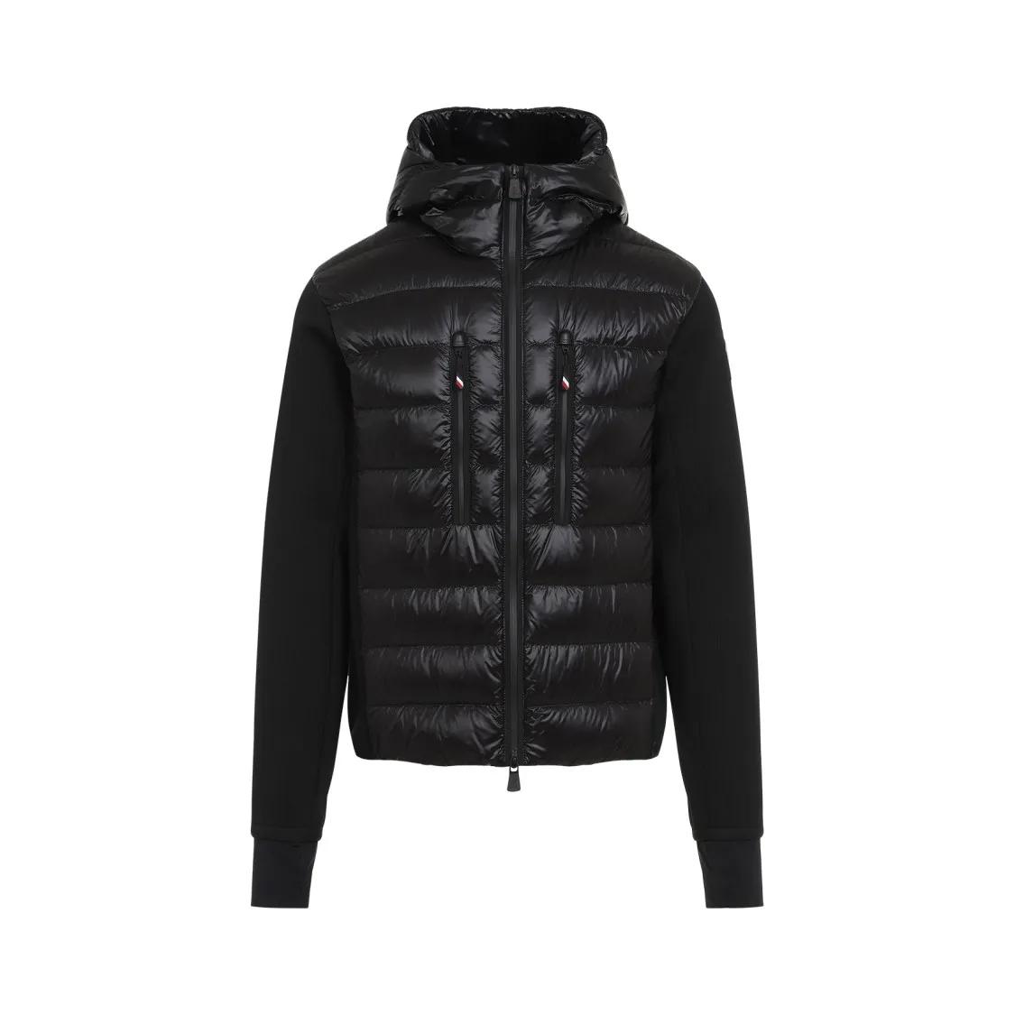 Moncler - Black Padded Cardigan - Größe XL - schwarz