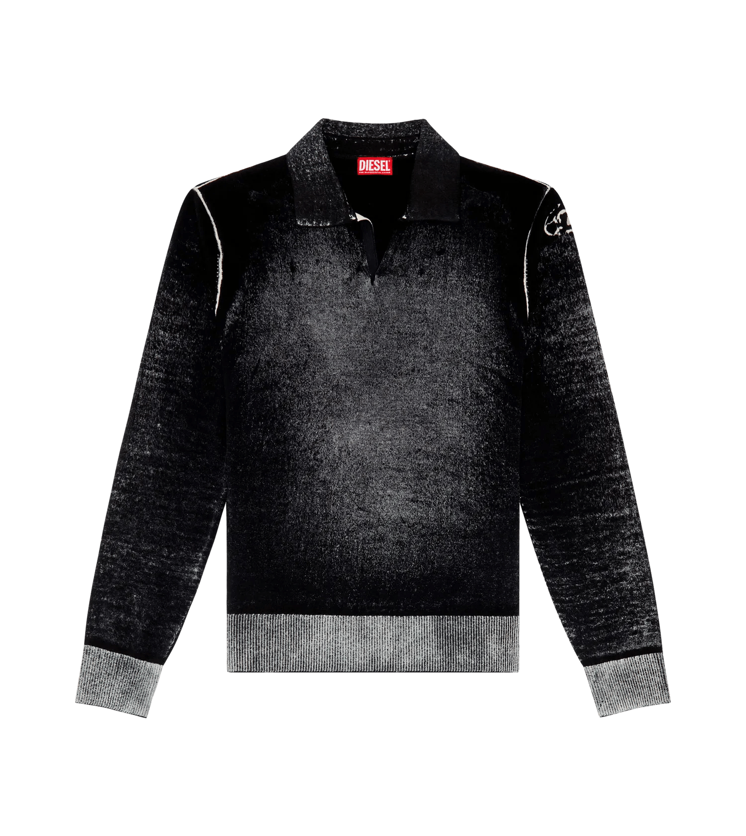 Diesel - Ausgeblichener Pullover - Größe XL - black