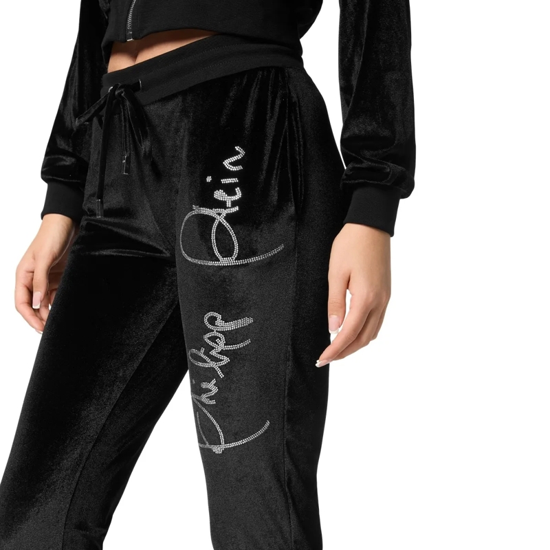 Philipp Plein Jogginghose Jogginghose Signature Mit Schmucksteinen schwarz(Image 5)