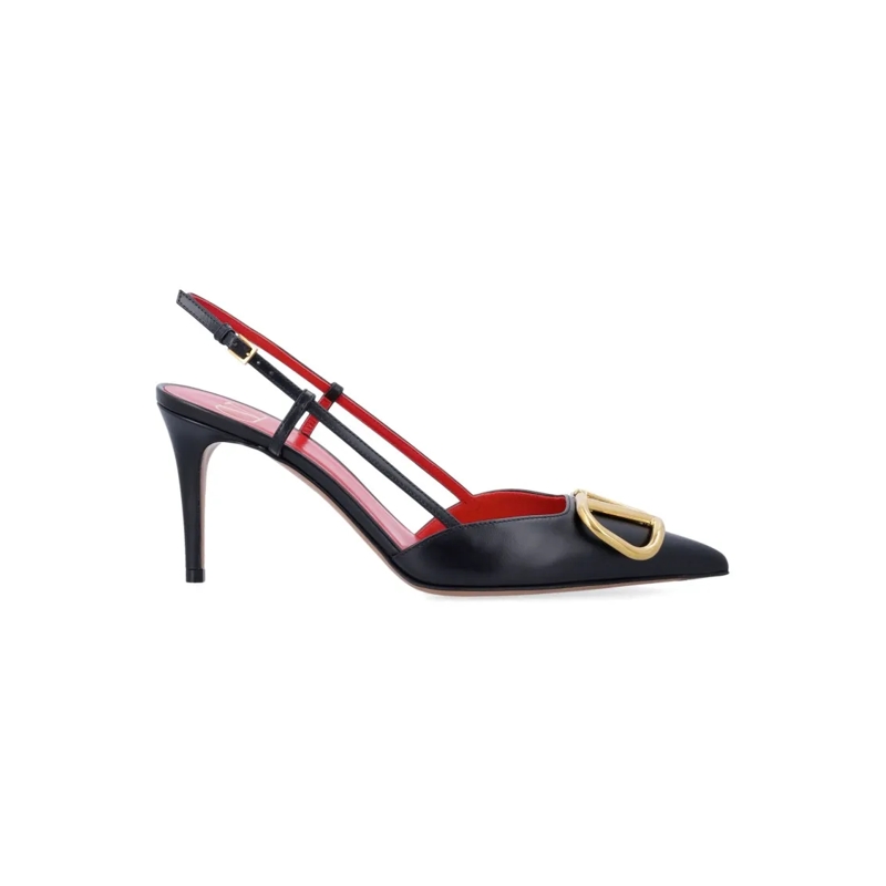 Valentino Garavani Pumps Calfskin Slingback Pump With Pointed Toe Red