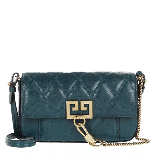 Givenchy Mini Pocket Bag Diamond Quilted Leather Prussian Blue Borsetta a tracolla