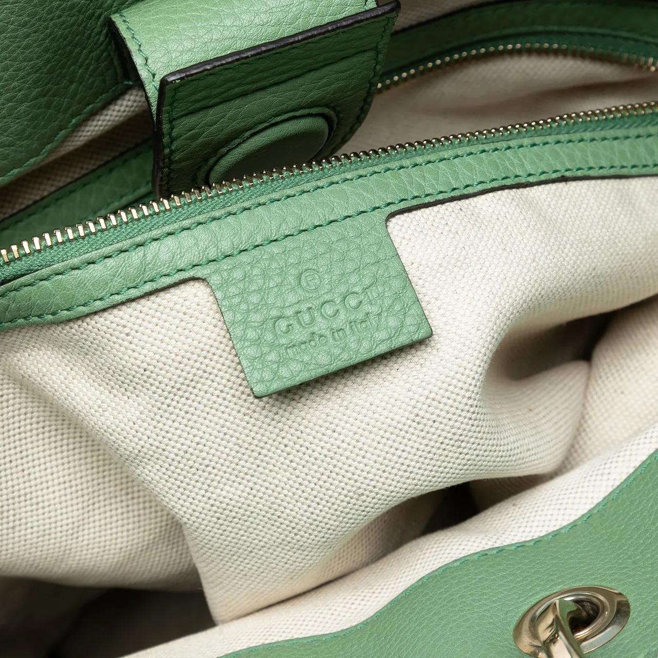 Thumbnail - Gucci Hobo Bags - Tall Leather Bamboo Shopper Tote - Gr. unisize - in Grün - für Damen