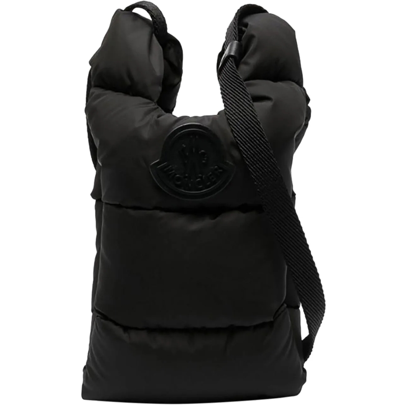 Moncler Tote Legere Logo Patch Quilted Crossbody Bag schwarz