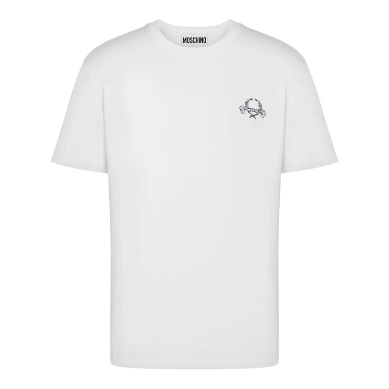Moschino T-Shirt Short-Sleeve T-Shirt With Subtle Embroidery White