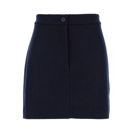 Thom Browne Jesey Wool Skirt Blue 