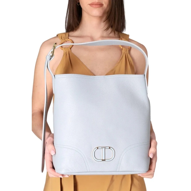 Twin-Set Tote Blue Tear 'New York' Hobo Bag Neutrals