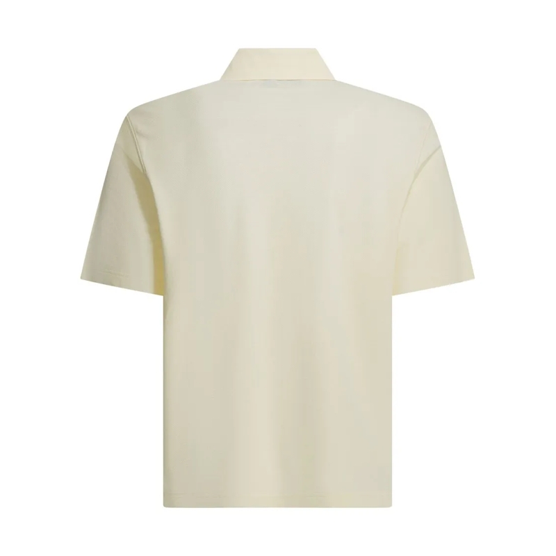 AMI Paris Polohemd Minimalist Short-Sleeve Polo Shirt With Heart Embl Neutrals(Image 3)