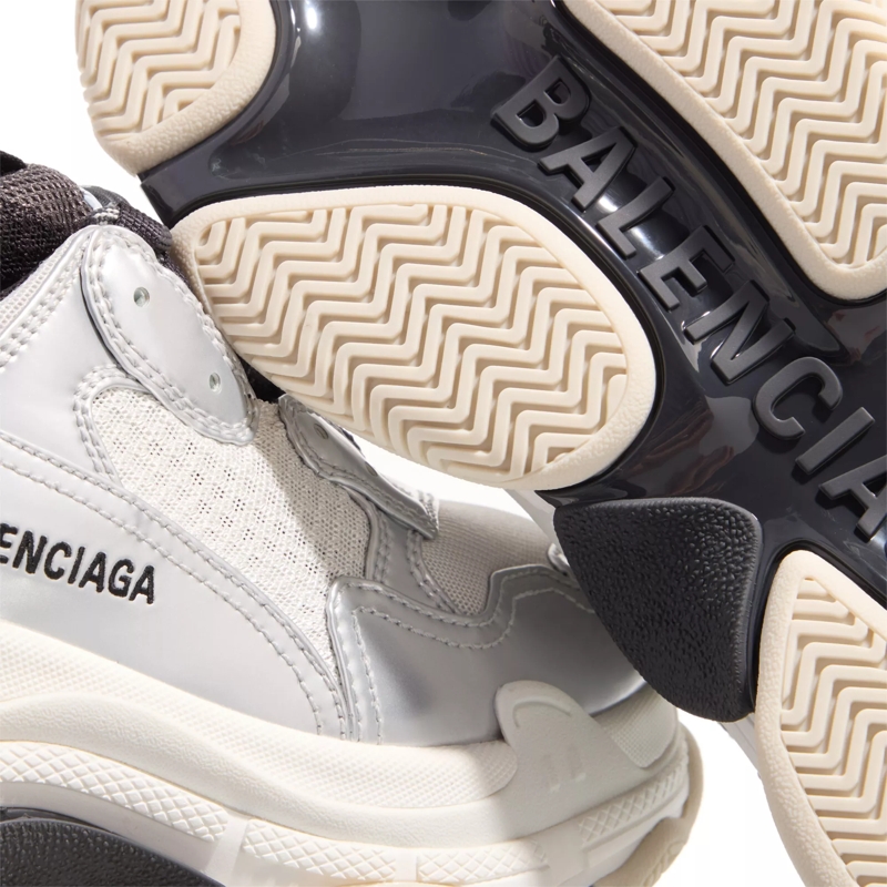 Balenciaga Low-Top-Sneaker Triple S Metallic 8191 black/white/silver(Image 3)