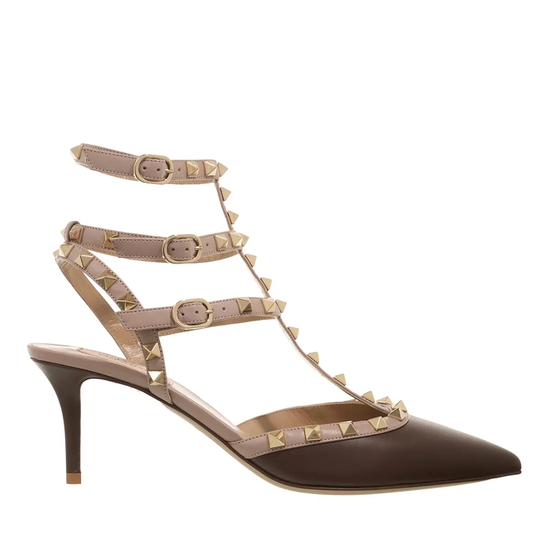 Valentino Garavani Sandalen Rockstud Pumps Light Coffee