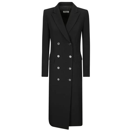 Alberto Biani Trenchcoat Double-Breasted Button Coat Black