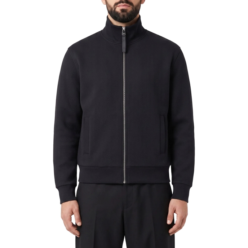Givenchy Strickjacke Sweatjacke mit Fischgrätenmuster schwarz(Image 2)