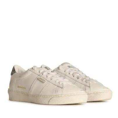 Golden Goose Low-Top Sneaker - Matchstar White Leather Sneakers - Gr. 35 (EU) - in Creme - für Damen