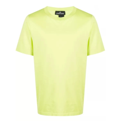 Stone Island Neon Green Cotton Jersey T-Shirt Green 