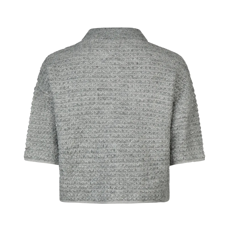 Marc Aurel Strickjacke Strickjacke in sparkling 3D-Optik grau(Image 5)