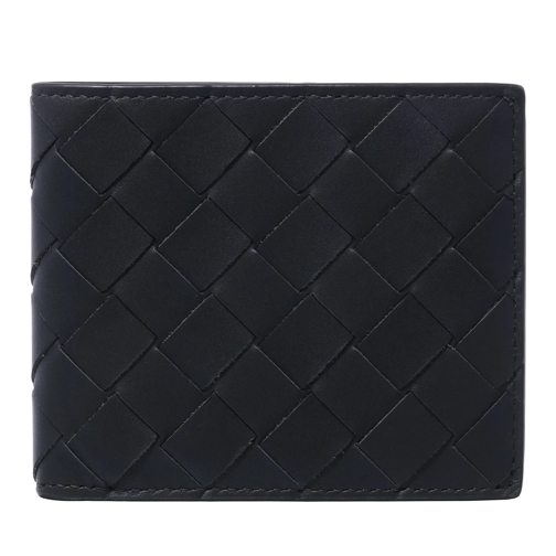 Bottega Veneta Bi-Fold Portemonnaie Woven Wallet Leather Dark Green
