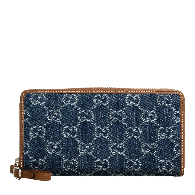 Gucci Portemonnaie mit Zip-Around-Reißverschluss WALLET New Denim
