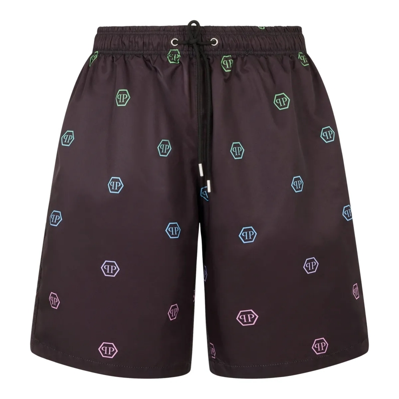 Philipp Plein Shorts Nylon Shorts Degrade Monogram schwarz
