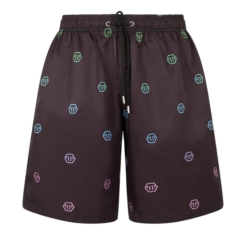 Philipp Plein Shorts Nylon Shorts Degrade Monogram schwarz