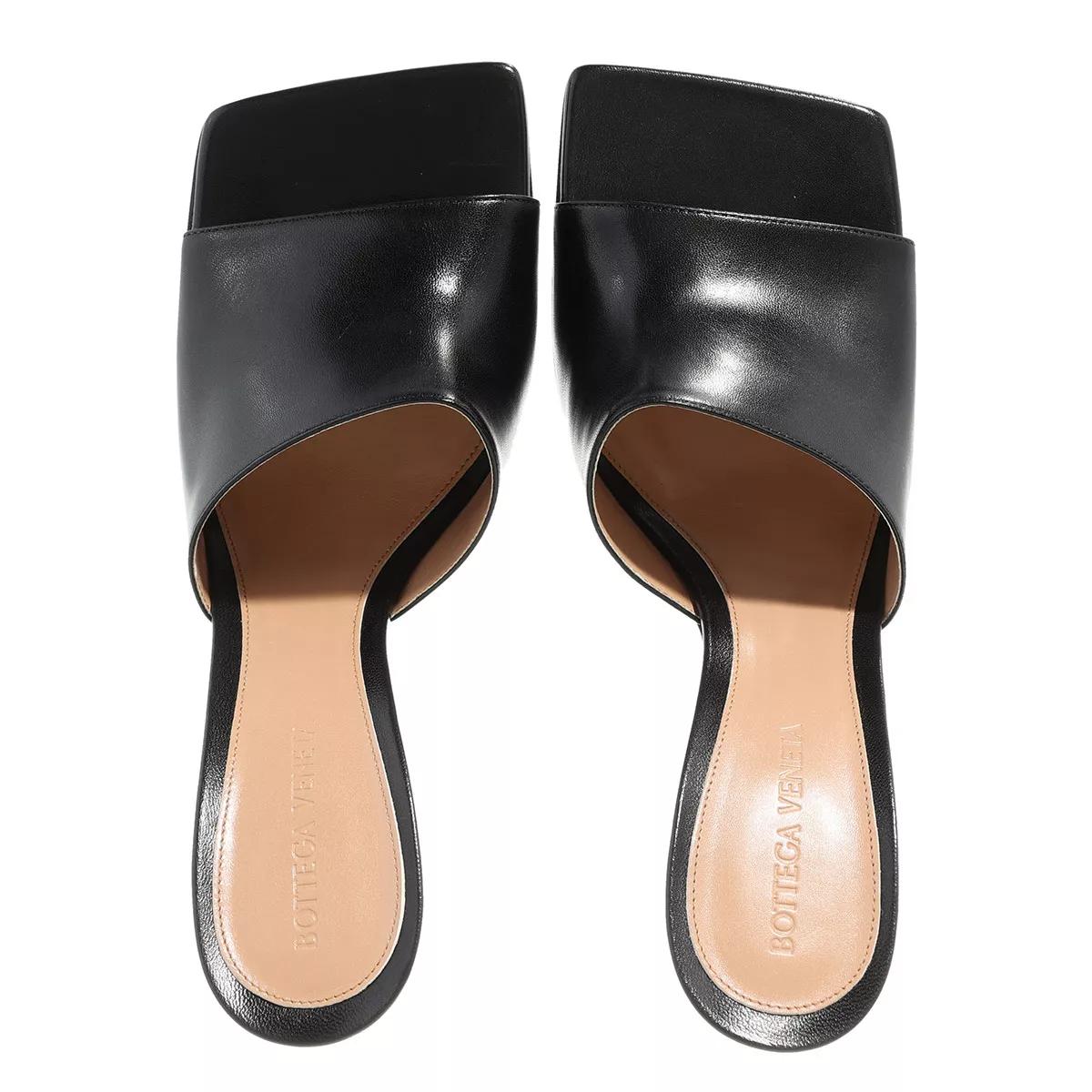 Black cheap learher mules