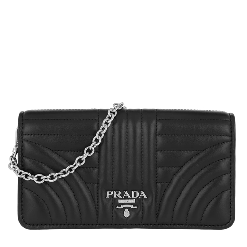 Prada iPhone Case Quilted Soft Leather Black Phone Bag