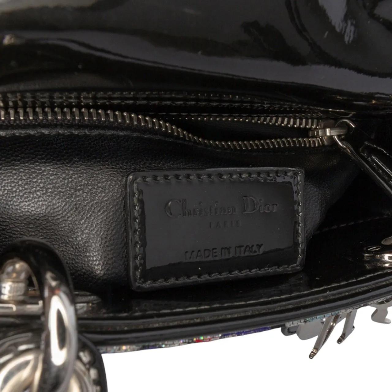 Thumbnail - Christian Dior Hobo Bags - Mini Multicolor Metallic Fabric and Patent Leather - Gr. unisize - in Schwarz - für Damen